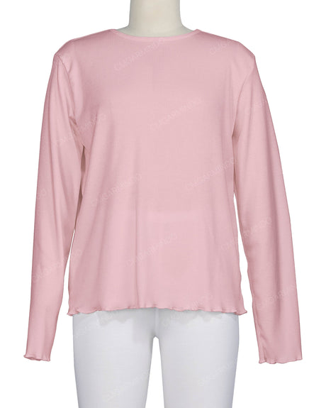 Long Sleeve Binding Neck T-Shirt