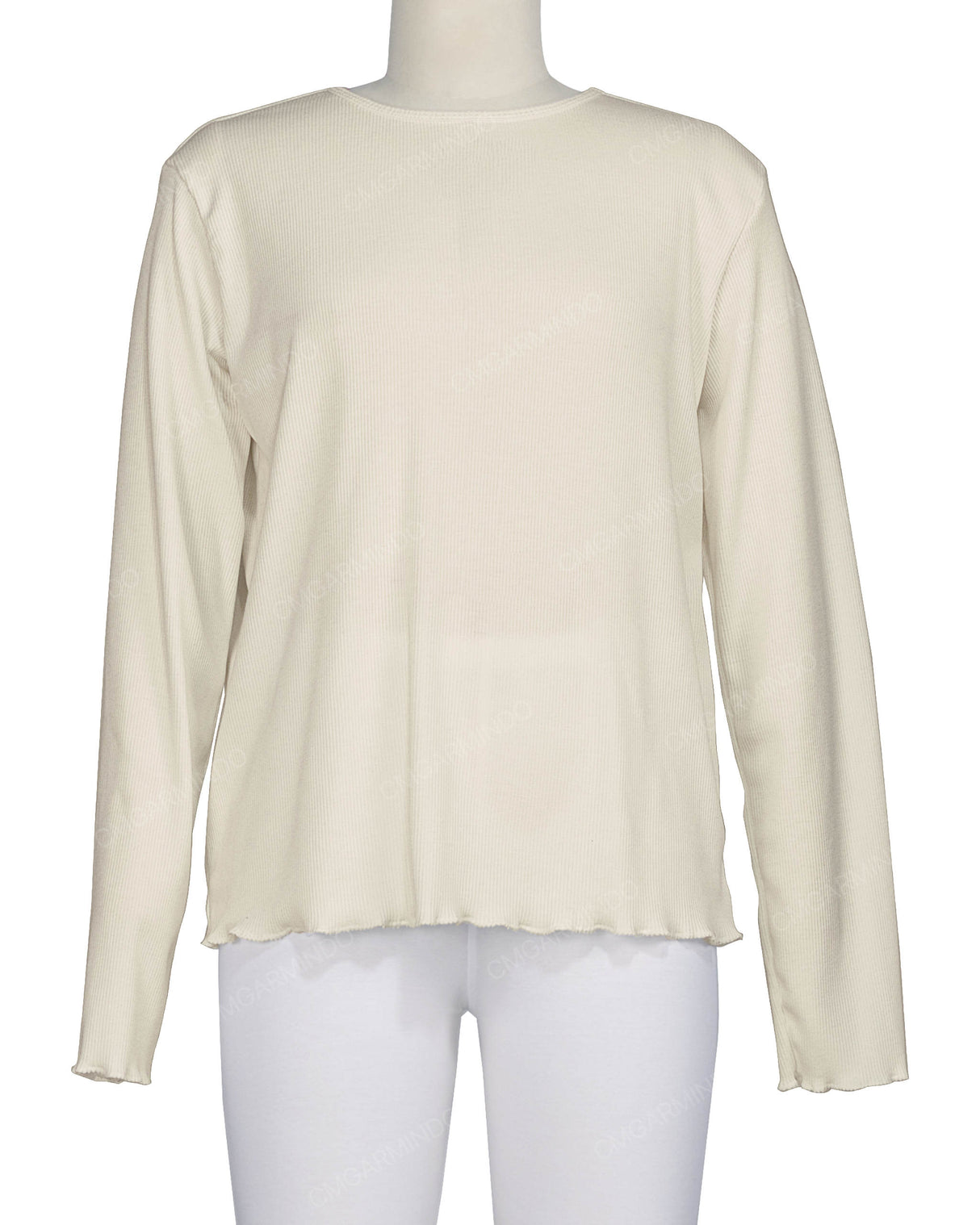 Long Sleeve Binding Neck T-Shirt