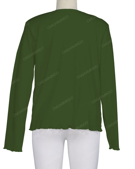 Long Sleeve Binding Neck T-Shirt