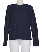 Long Sleeve Binding Neck T-Shirt