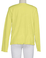 Long Sleeve Binding Neck T-Shirt