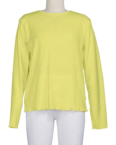 Long Sleeve Binding Neck T-Shirt