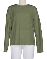 Long Sleeve Binding Neck T-Shirt