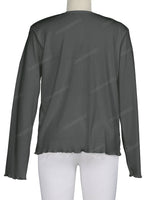 Long Sleeve Binding Neck T-Shirt