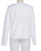 Long Sleeve Binding Neck T-Shirt