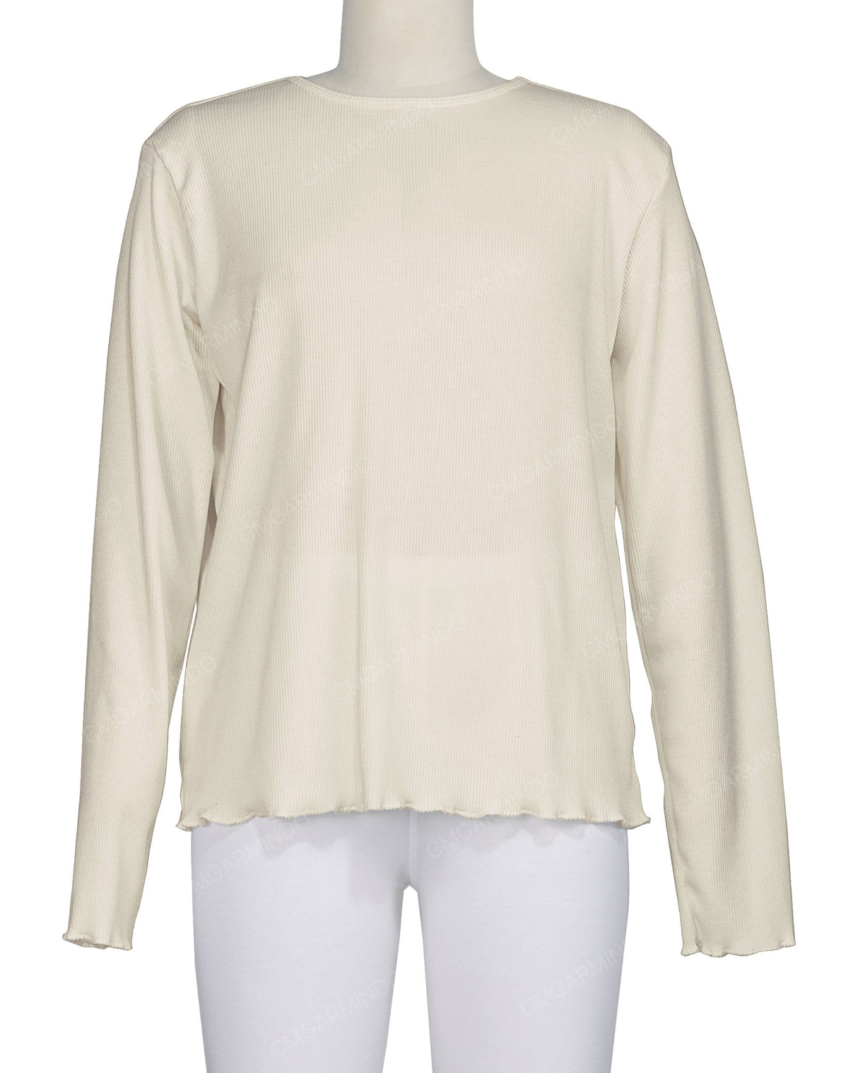 Long Sleeve Binding Neck T-Shirt