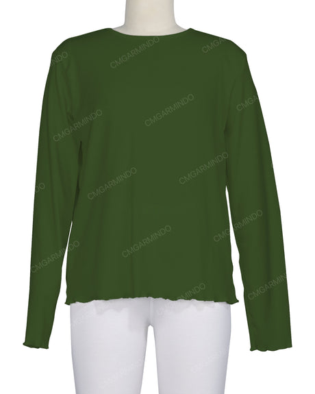 Long Sleeve Binding Neck T-Shirt