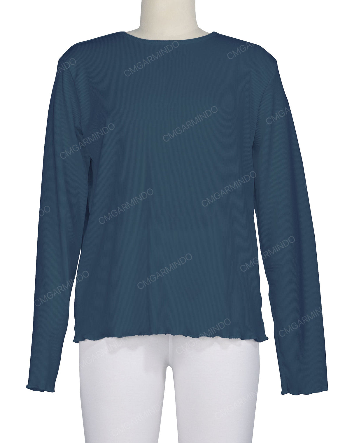 Long Sleeve Binding Neck T-Shirt