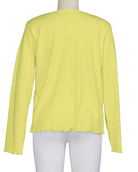 Long Sleeve Binding Neck T-Shirt