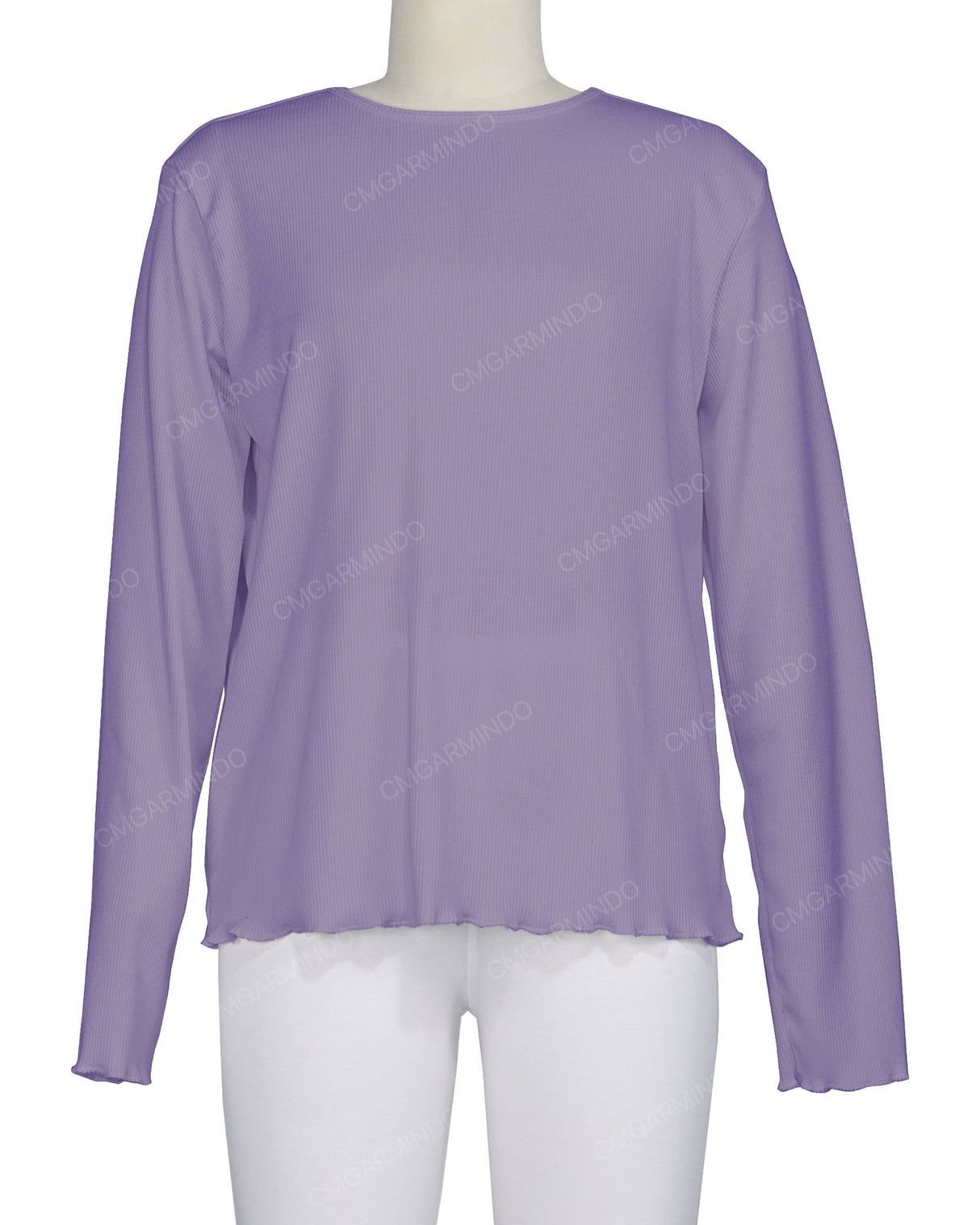 Long Sleeve Binding Neck T-Shirt