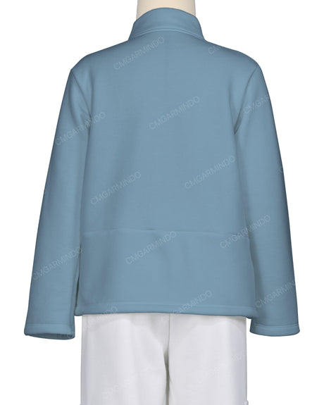 High Neck 1/4 Zip Panel Sweatshirt