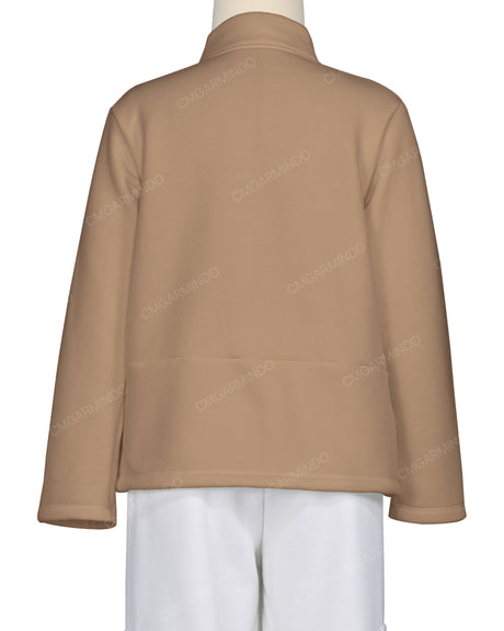 High Neck 1/4 Zip Panel Sweatshirt