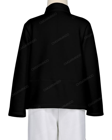 High Neck 1/4 Zip Panel Sweatshirt