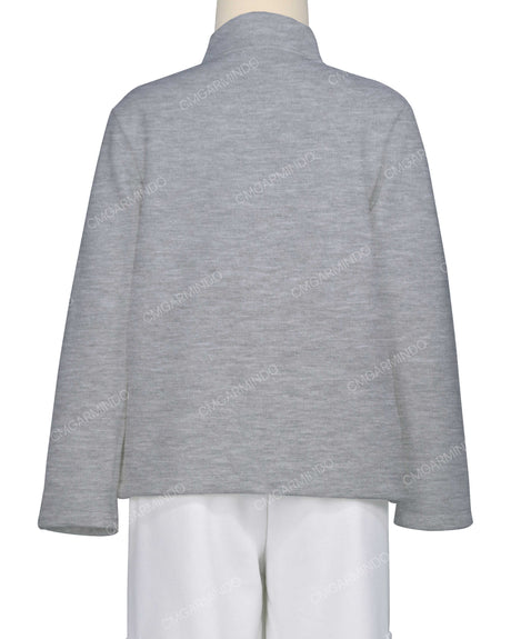 High Neck 1/4 Zip Panel Sweatshirt