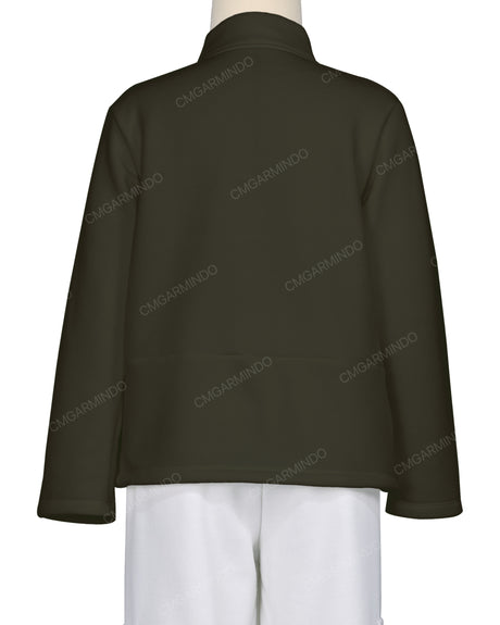 High Neck 1/4 Zip Panel Sweatshirt