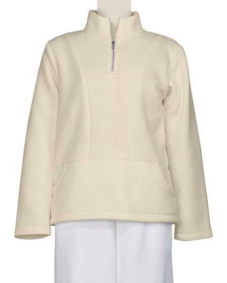 High Neck 1/4 Zip Panel Sweatshirt