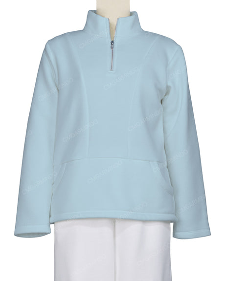 High Neck 1/4 Zip Panel Sweatshirt