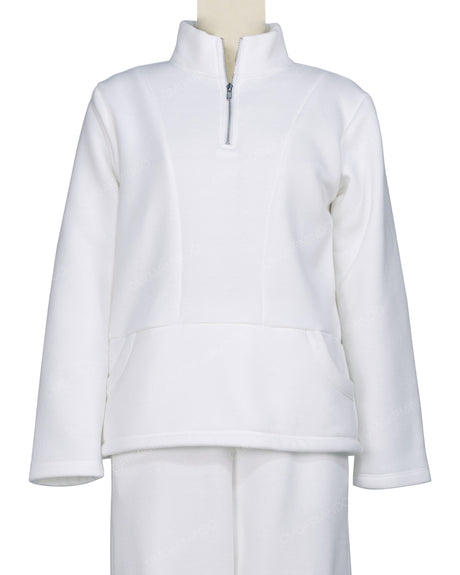 High Neck 1/4 Zip Panel Sweatshirt