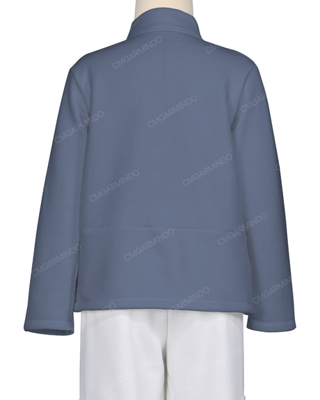 High Neck 1/4 Zip Panel Sweatshirt