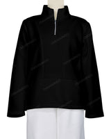 High Neck 1/4 Zip Panel Sweatshirt