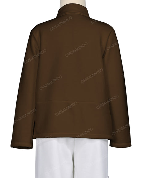 High Neck 1/4 Zip Panel Sweatshirt