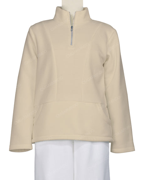 High Neck 1/4 Zip Panel Sweatshirt