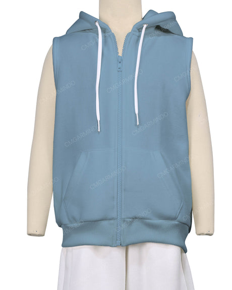 Sleeveless Zip-Up Hoodie