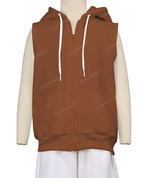 Sleeveless Zip-Up Hoodie
