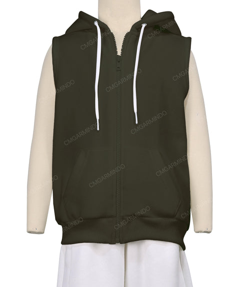 Sleeveless Zip-Up Hoodie