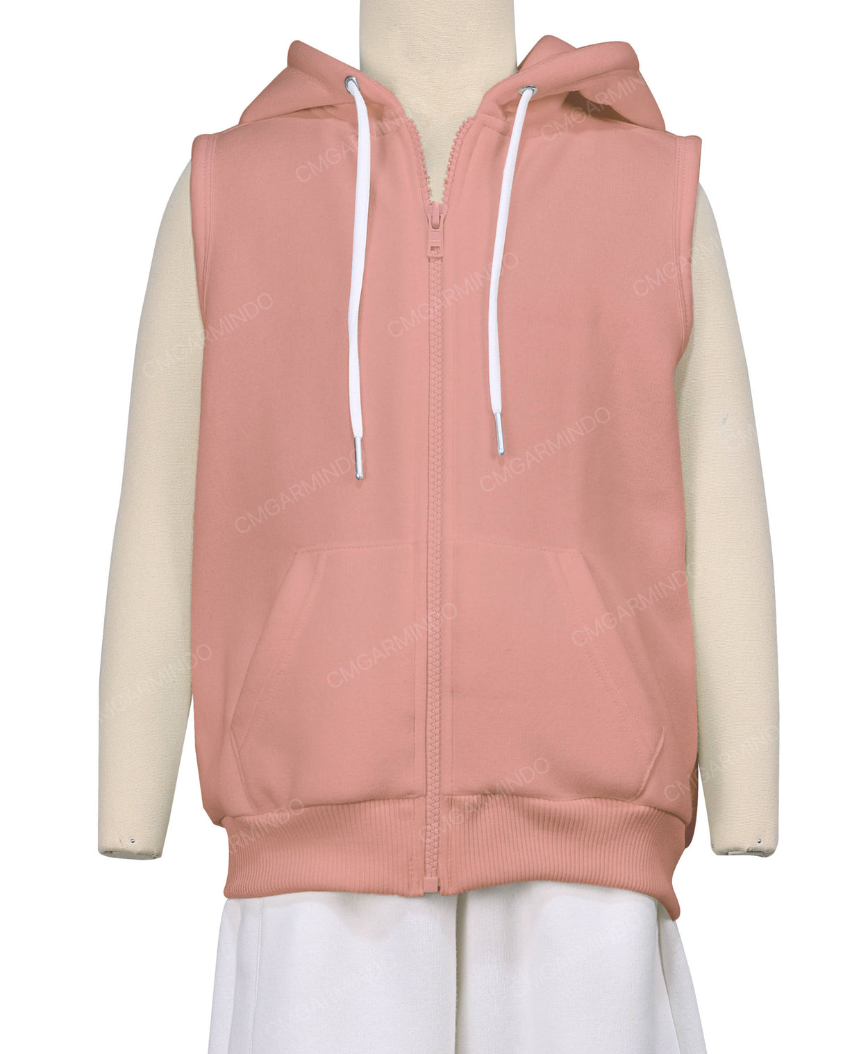 Sleeveless Zip-Up Hoodie