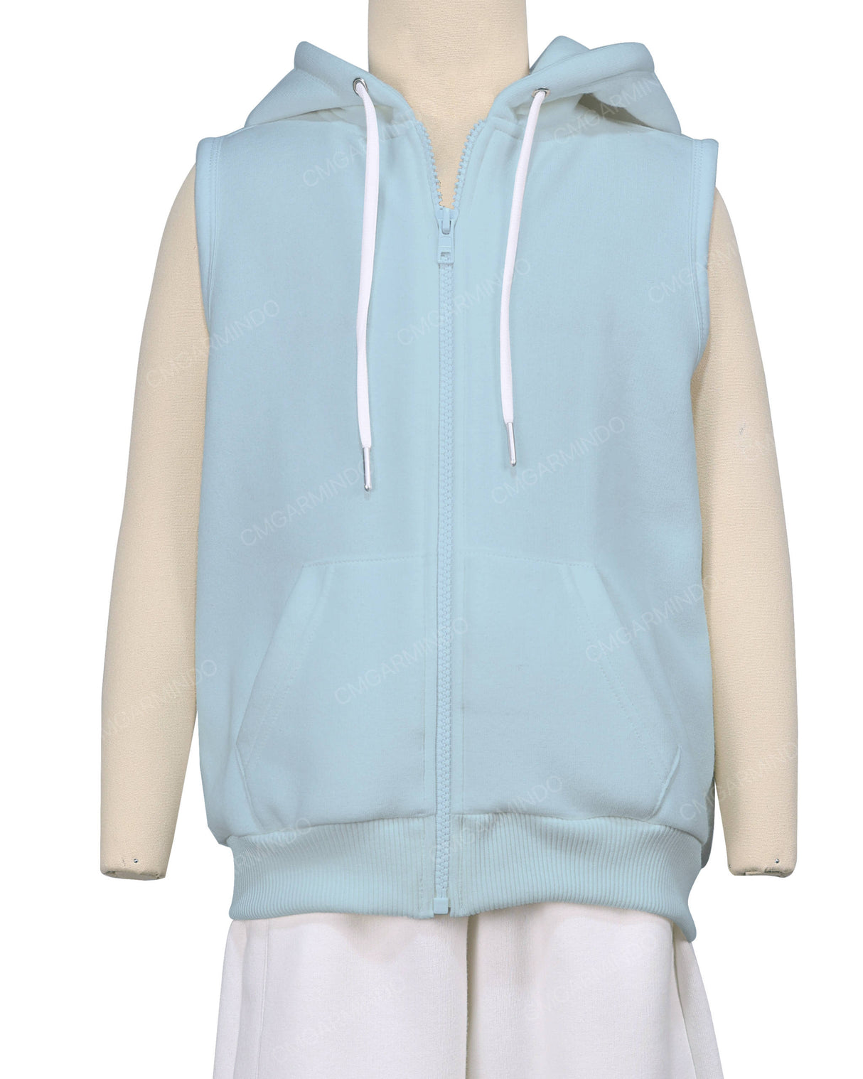 Sleeveless Zip-Up Hoodie