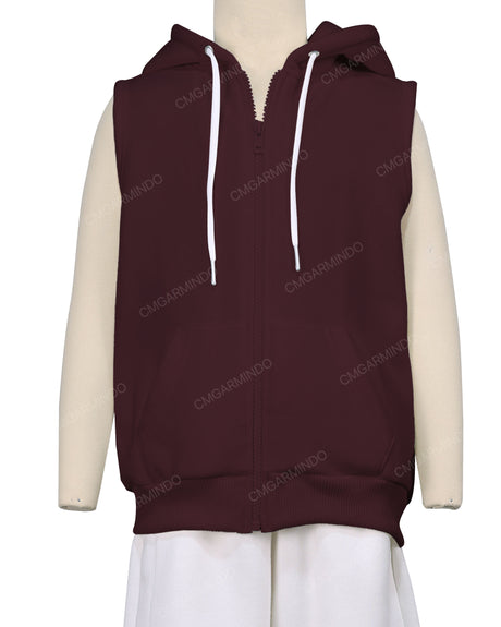 Sleeveless Zip-Up Hoodie