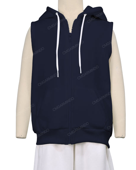 Sleeveless Zip-Up Hoodie