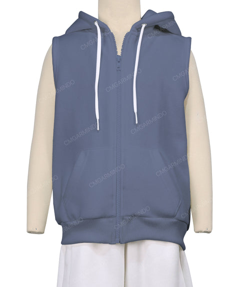Sleeveless Zip-Up Hoodie