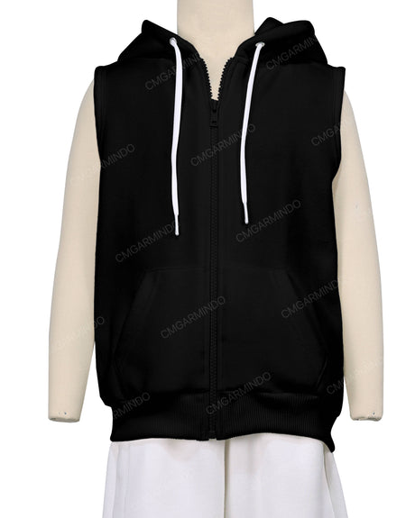 Sleeveless Zip-Up Hoodie