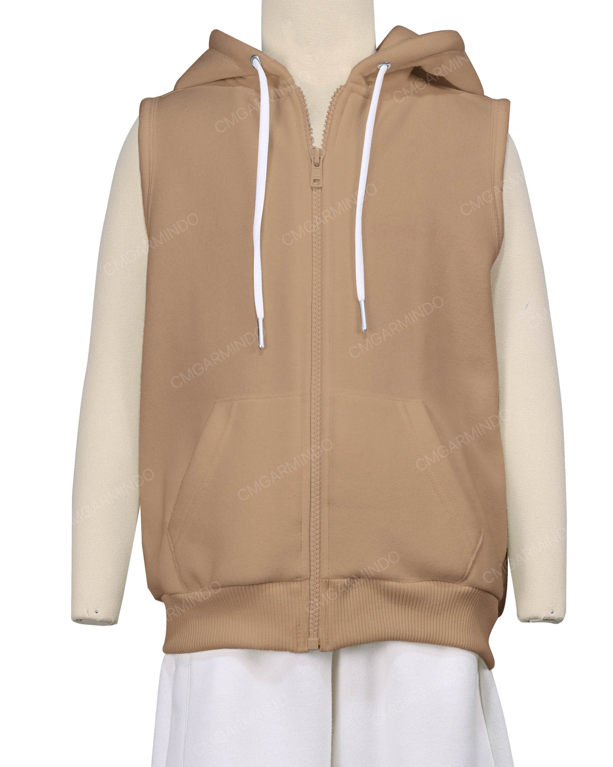 Sleeveless Zip-Up Hoodie