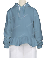 Ruffle Hem Hoodie