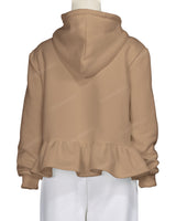Ruffle Hem Hoodie