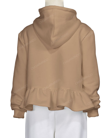 Ruffle Hem Hoodie