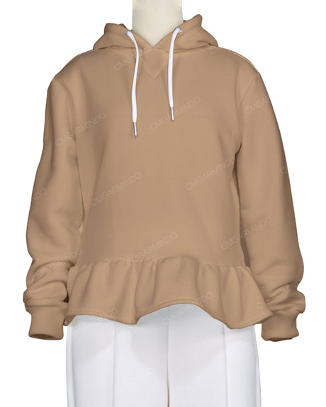 Ruffle Hem Hoodie