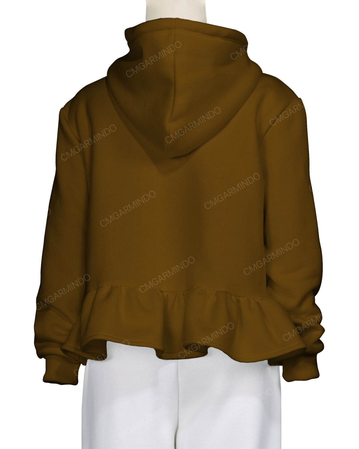 Ruffle Hem Hoodie
