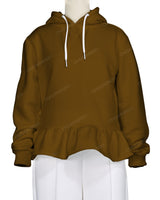 Ruffle Hem Hoodie