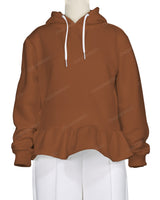 Ruffle Hem Hoodie