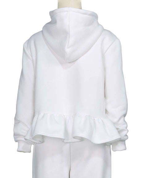 Ruffle Hem Hoodie