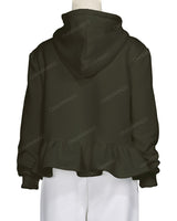 Ruffle Hem Hoodie