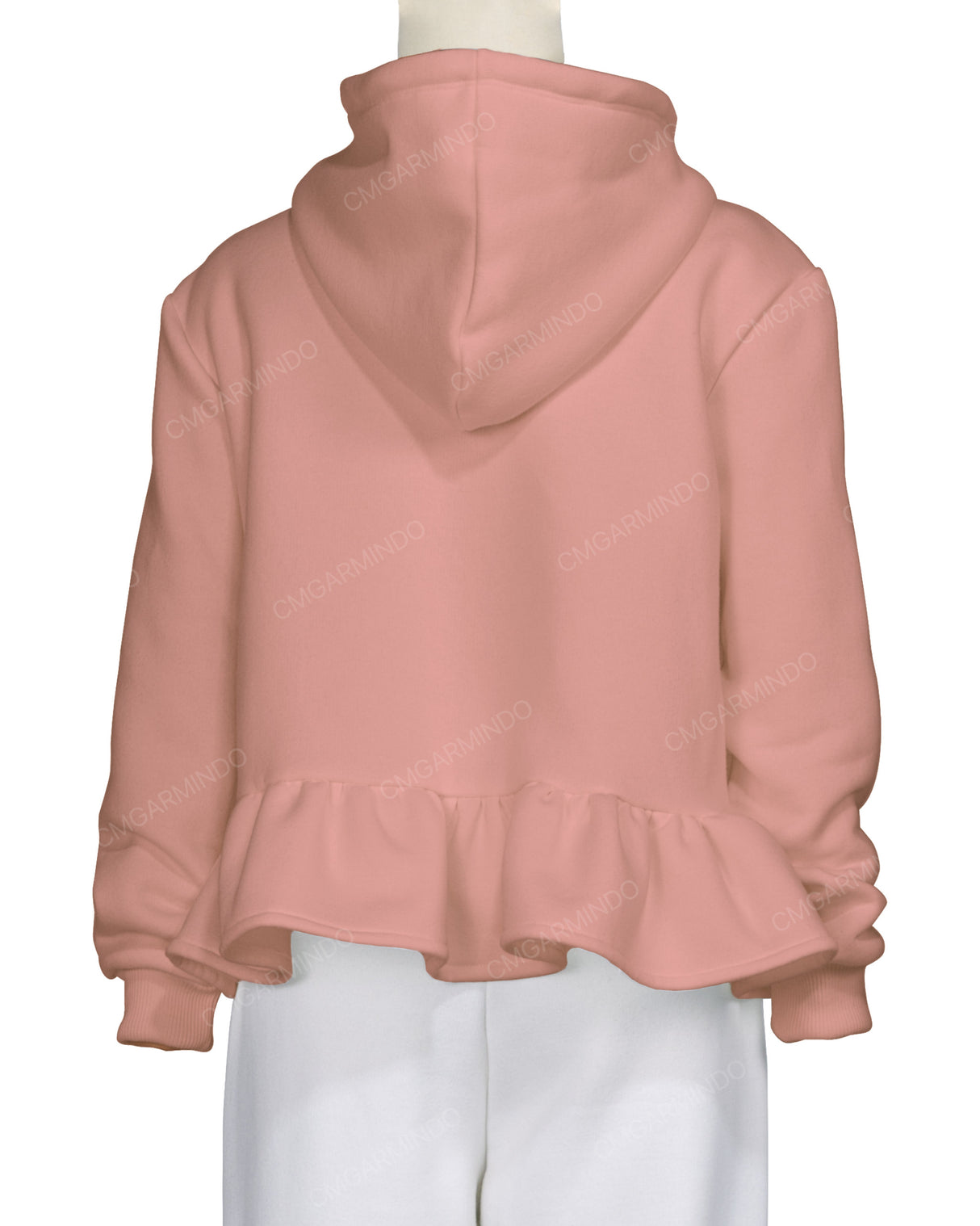 Ruffle Hem Hoodie