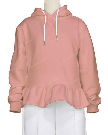 Ruffle Hem Hoodie