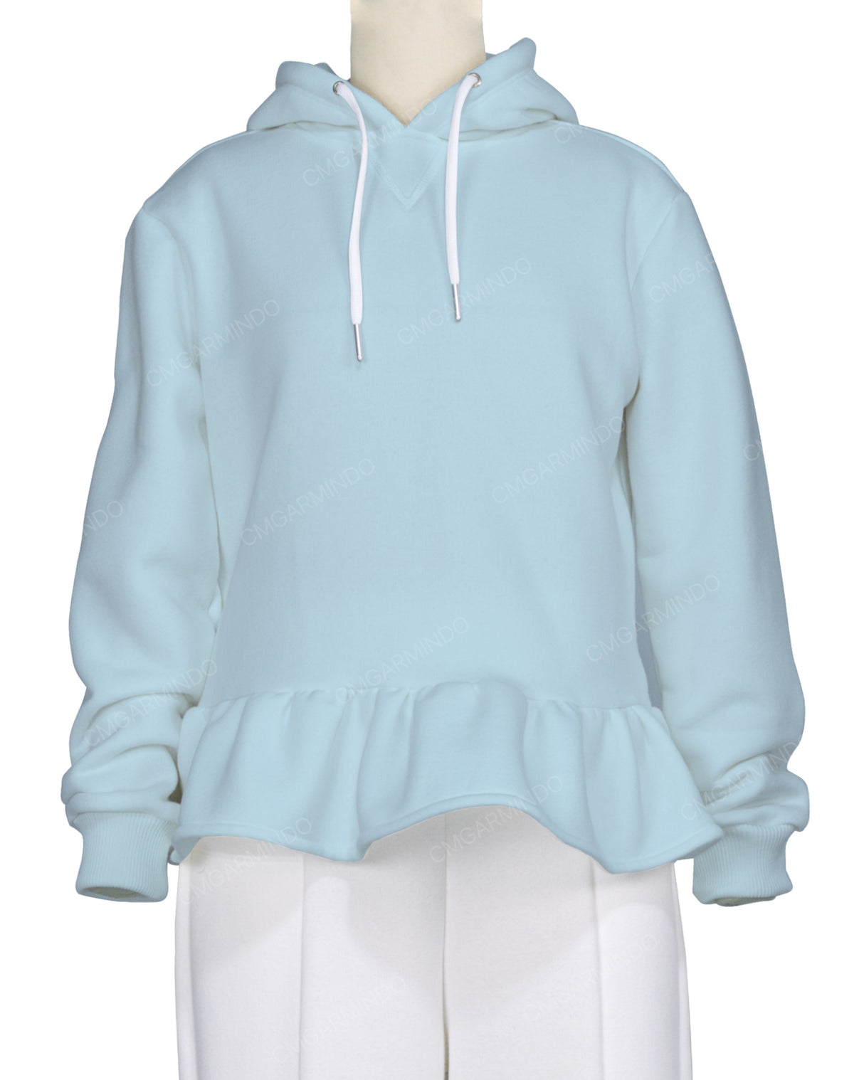 Ruffle Hem Hoodie