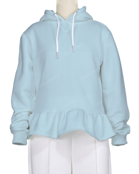 Ruffle Hem Hoodie