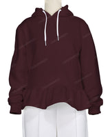 Ruffle Hem Hoodie